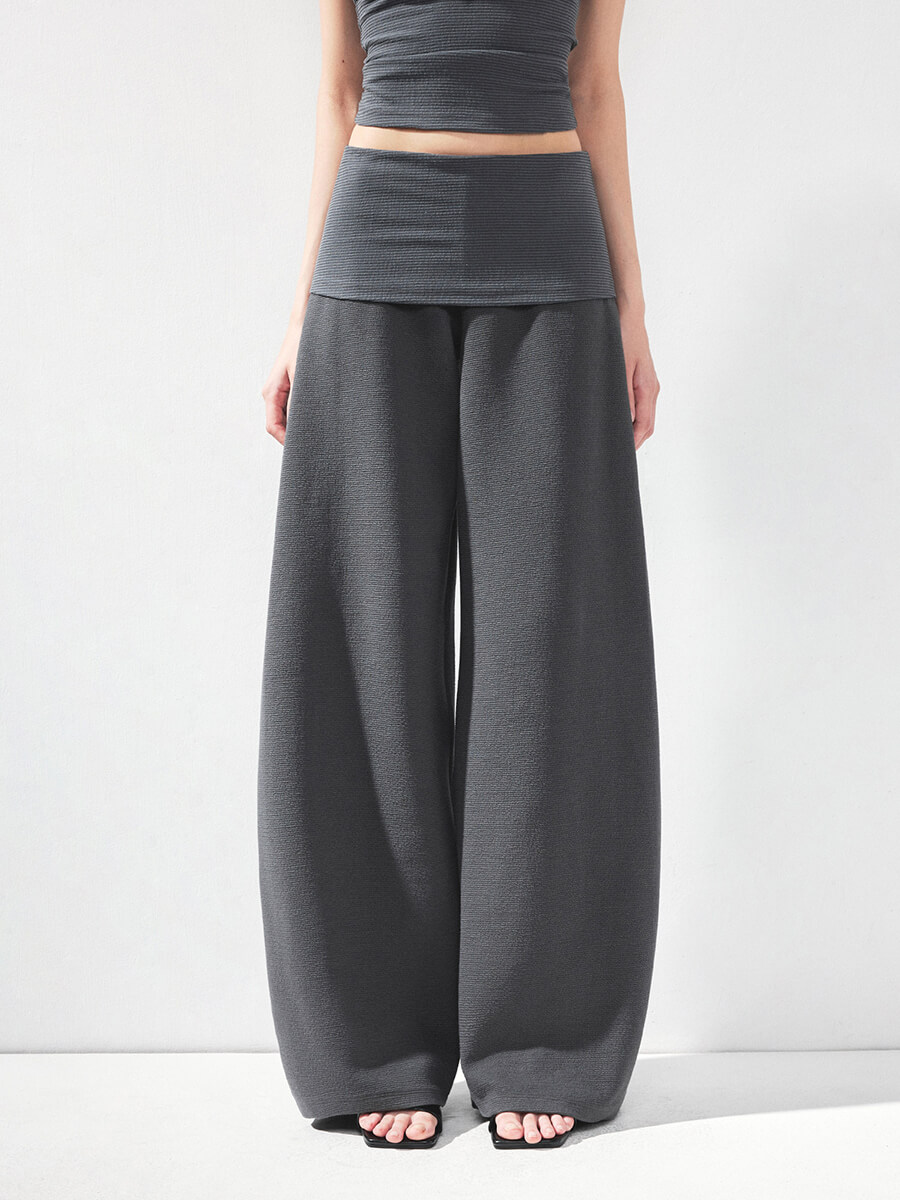 Modern Slate Gray Balloon Pants