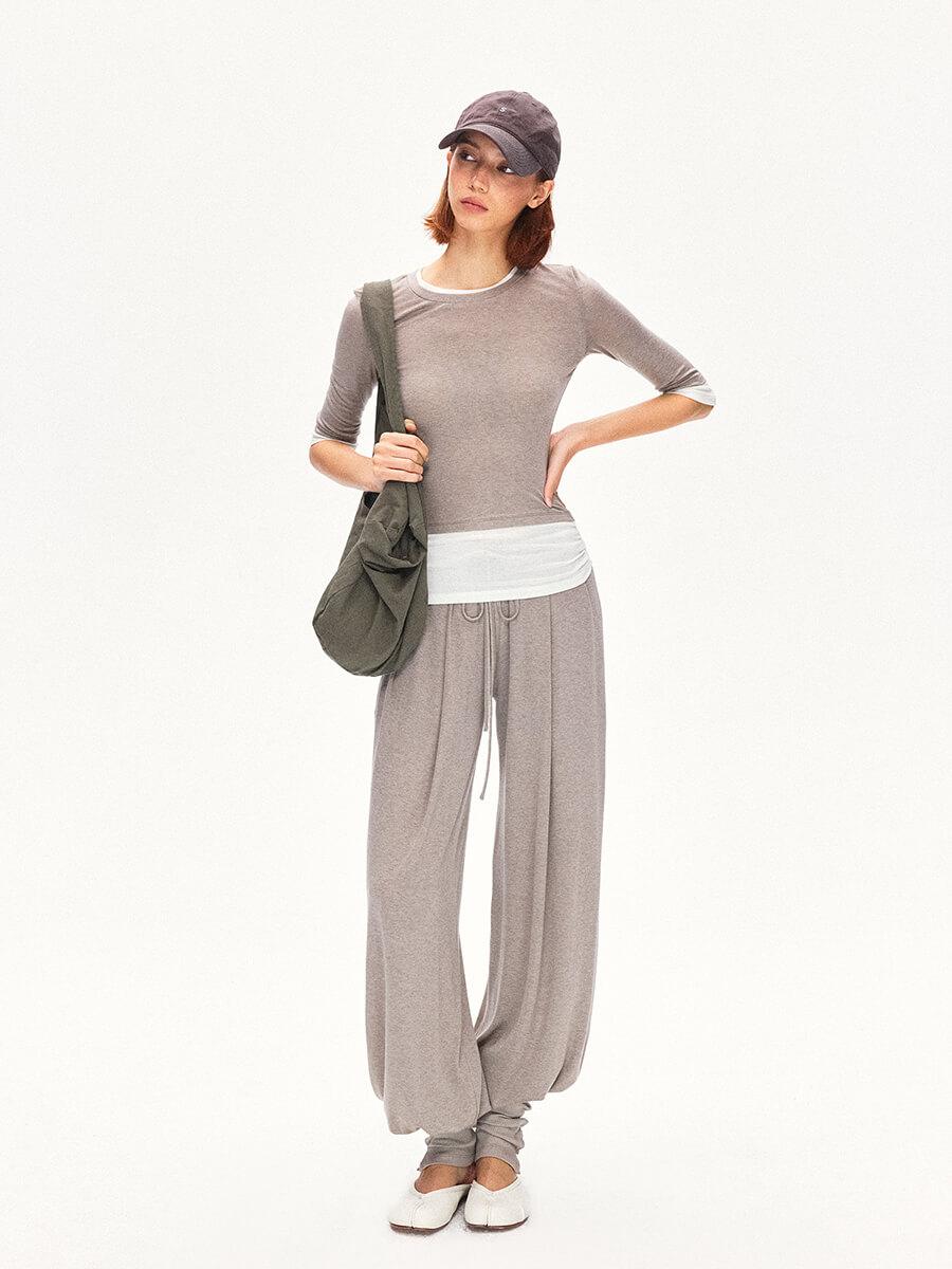 Wool-Lyocell Convertible Yoga Pants - Image 6