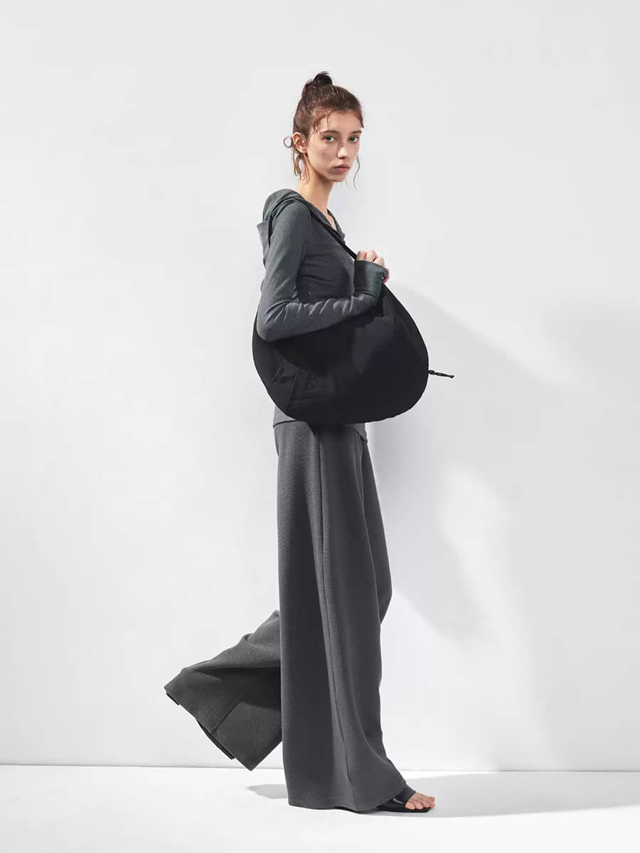 Modern Slate Gray Balloon Pants - Image 2