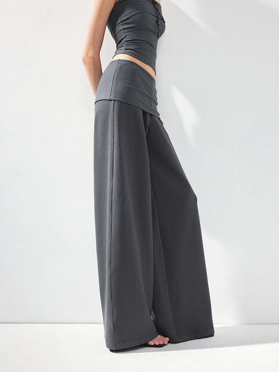 Modern Slate Gray Balloon Pants - Image 5