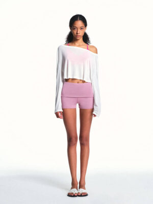 Fold-Over High-Waist Yoga Shorts
